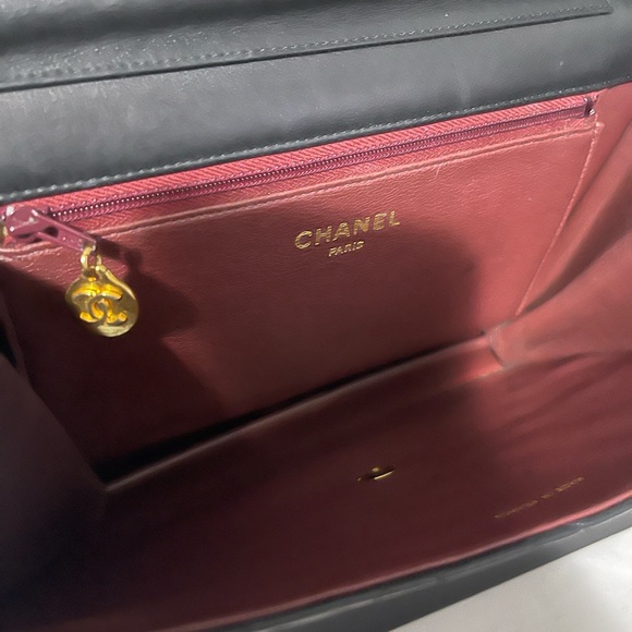 AUTHENTIC CHANEL QUILTED LAMBSKIN CC FLAP BAG - Picture 7 of 8